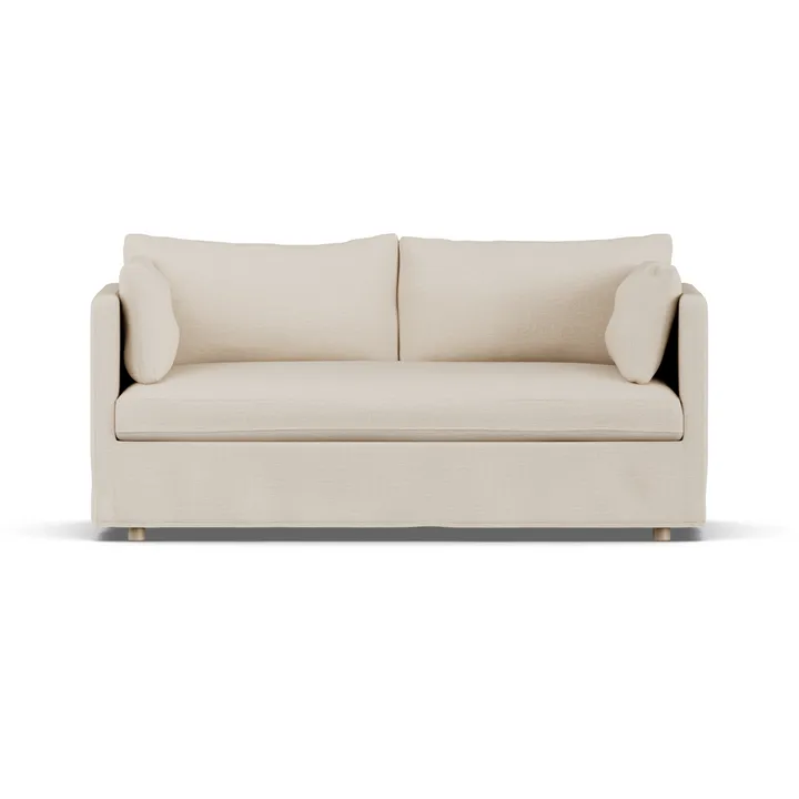 Linnevik sofa - Same Beige 6670-white-oiled oak, 2-seater, with skirt - 1898