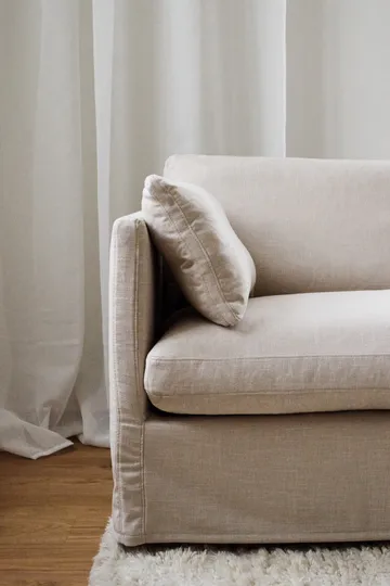 Linnevik sofa - Same Beige 6670-white-oiled oak, 3-seater, with skirt - 1898