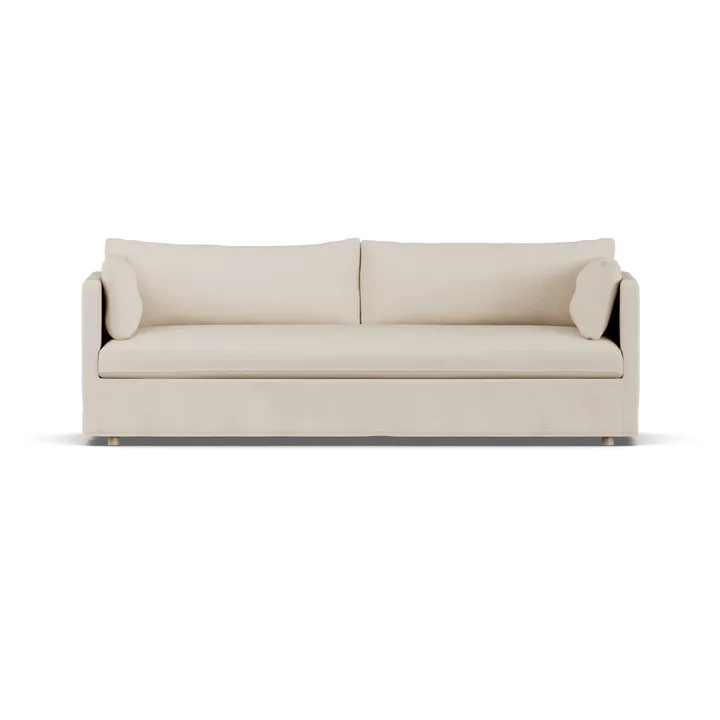 Linnevik sofa - Same Beige 6670-white-oiled oak, 4-seater, with skirt - 1898