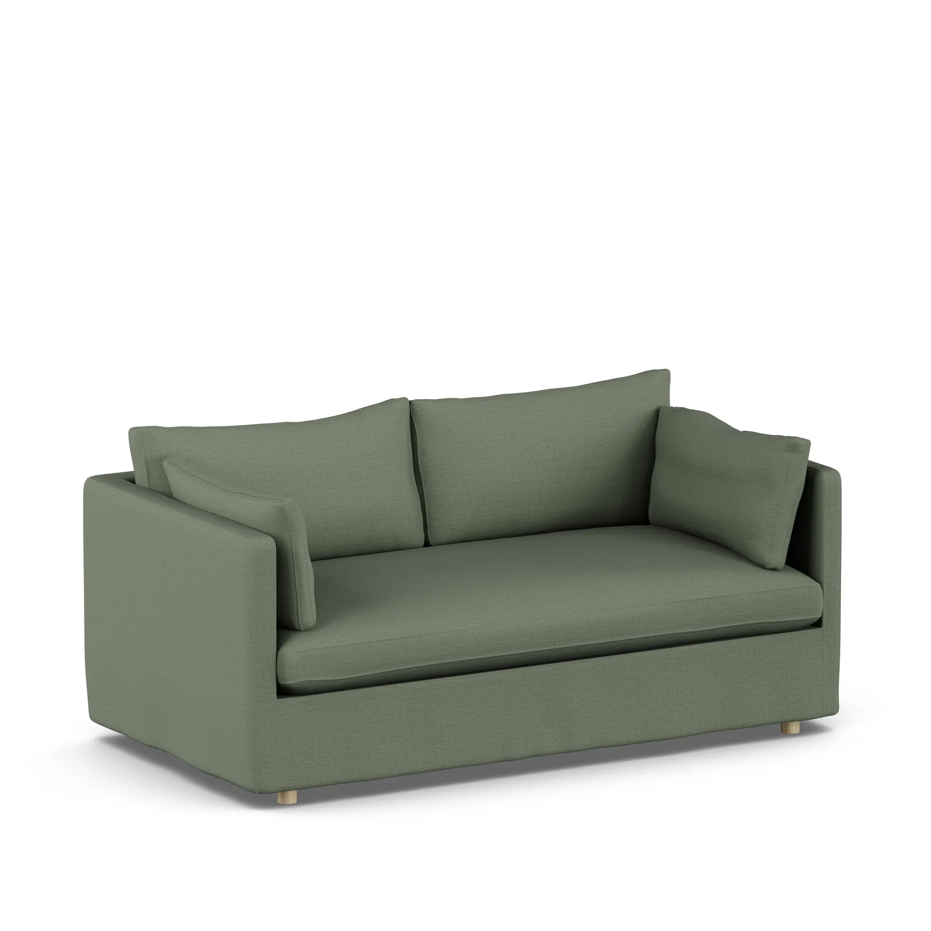 Linnevik sofa, Same Forest 6677-white-oiled oak, 2-seater, with skirt 1898