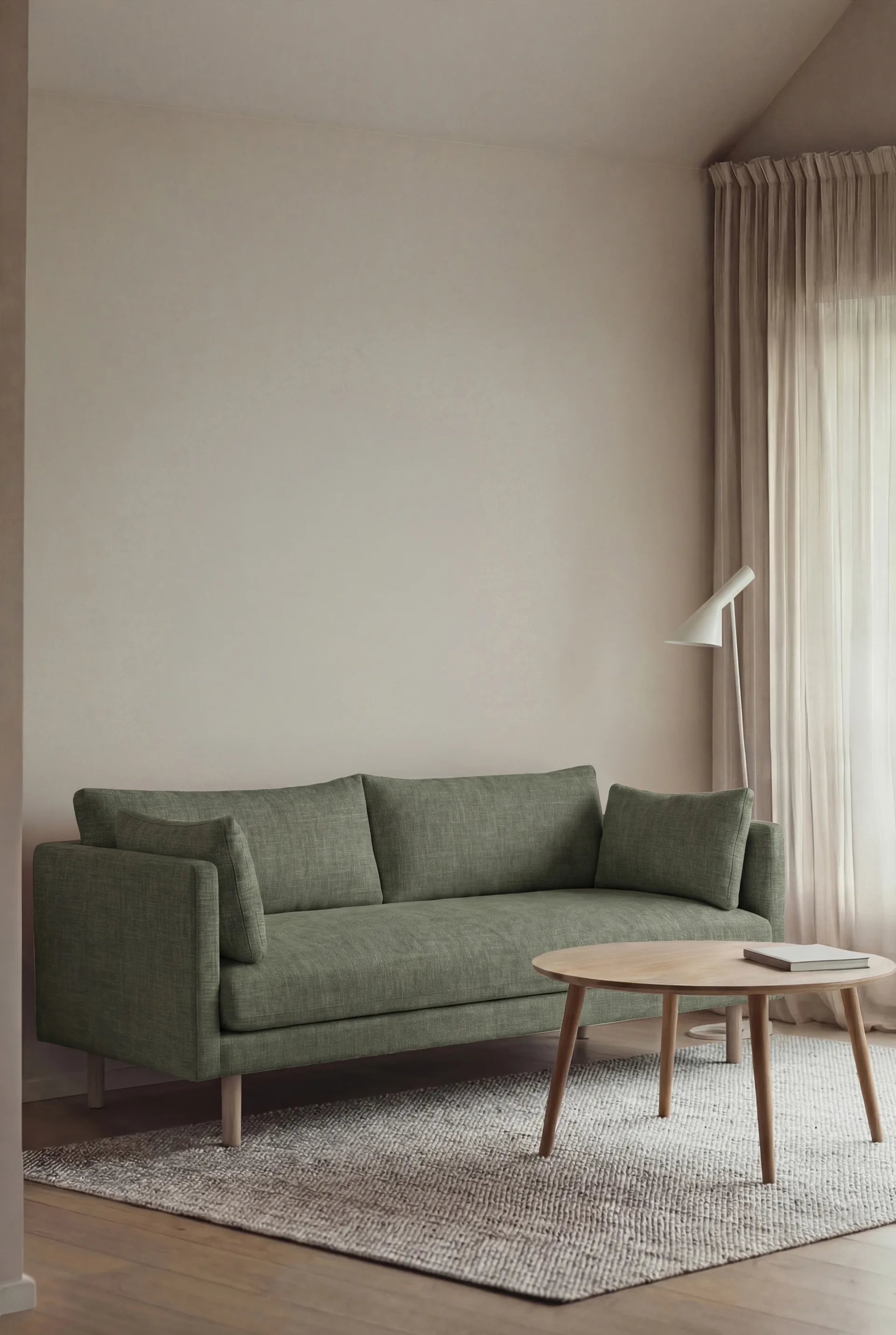 Linnevik sofa, Same Forest 6677-white-oiled oak, 2-seater 1898