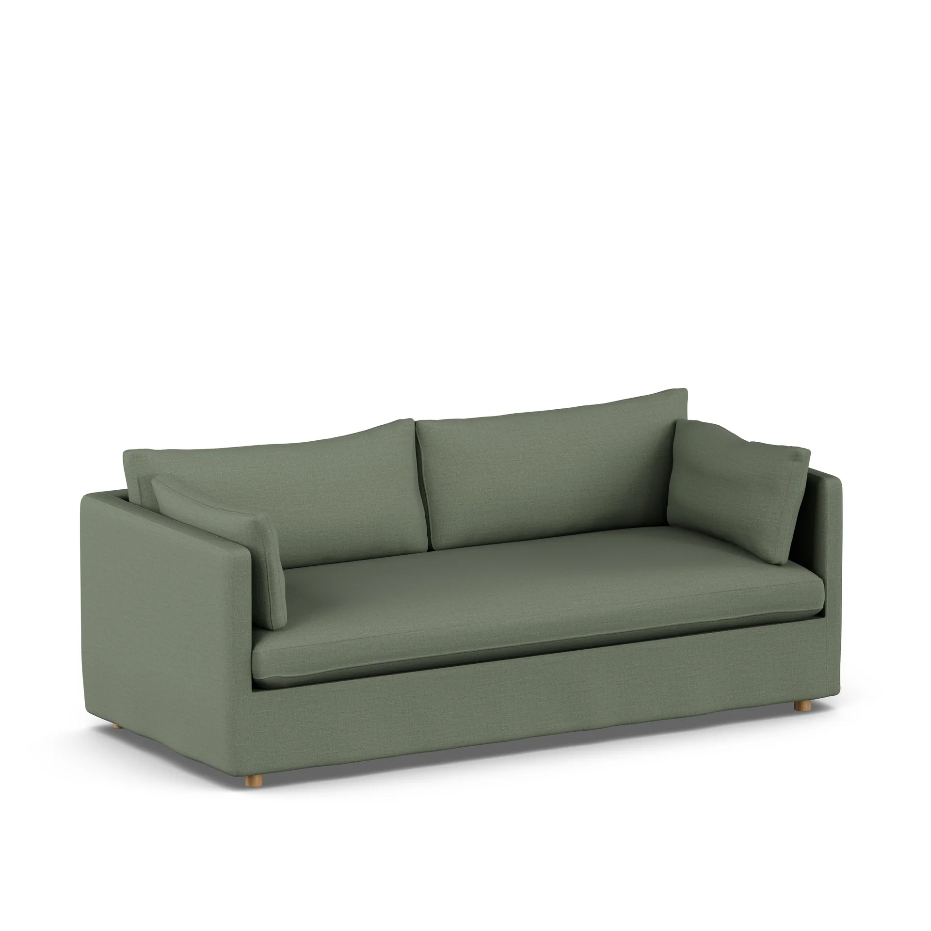 Linnevik sofa, Same Forest 6677-white-oiled oak, 3-seater, with skirt 1898
