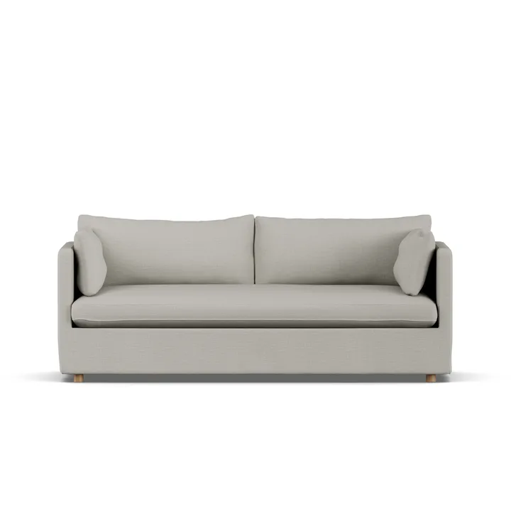 Linnevik sofa - Same Grey 6673-white-oiled oak, 3-seater, with skirt - 1898