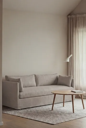 Linnevik sofa - Same Grey 6673-white-oiled oak, 3-seater, with skirt - 1898
