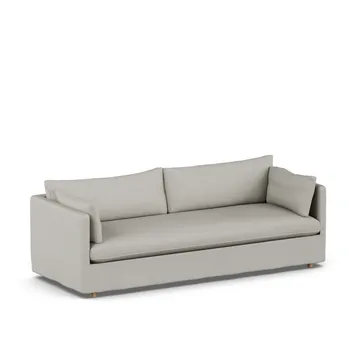 Linnevik sofa - Same Grey 6673-white-oiled oak, 4-seater, with skirt - 1898