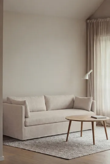 Linnevik sofa - Same Off White 6671-white-oiled oak, 3-seater, with skirt - 1898