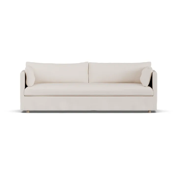 Linnevik sofa - Same Off White 6671-white-oiled oak, 4-seater, with skirt - 1898