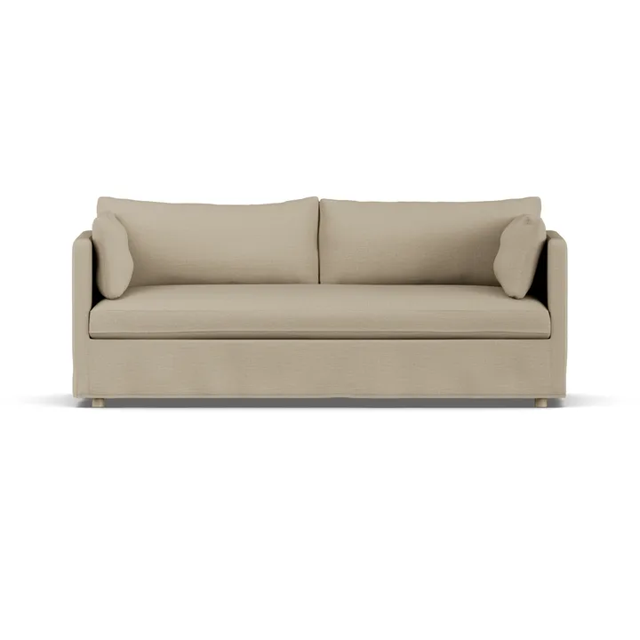Linnevik sofa - Same Sand 6672-white-oiled oak, 3-seater, with skirt - 1898