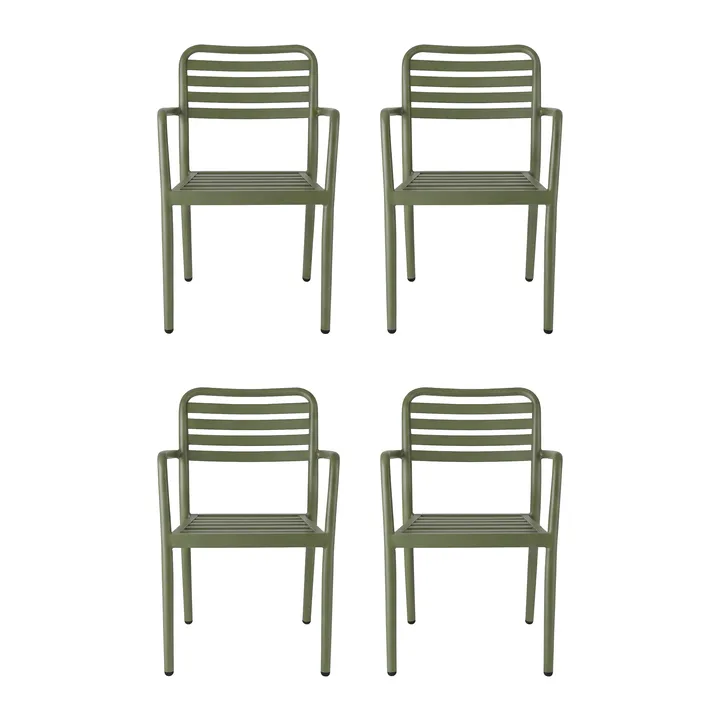 Messina armchair, Moss green, 4-pack - 1898