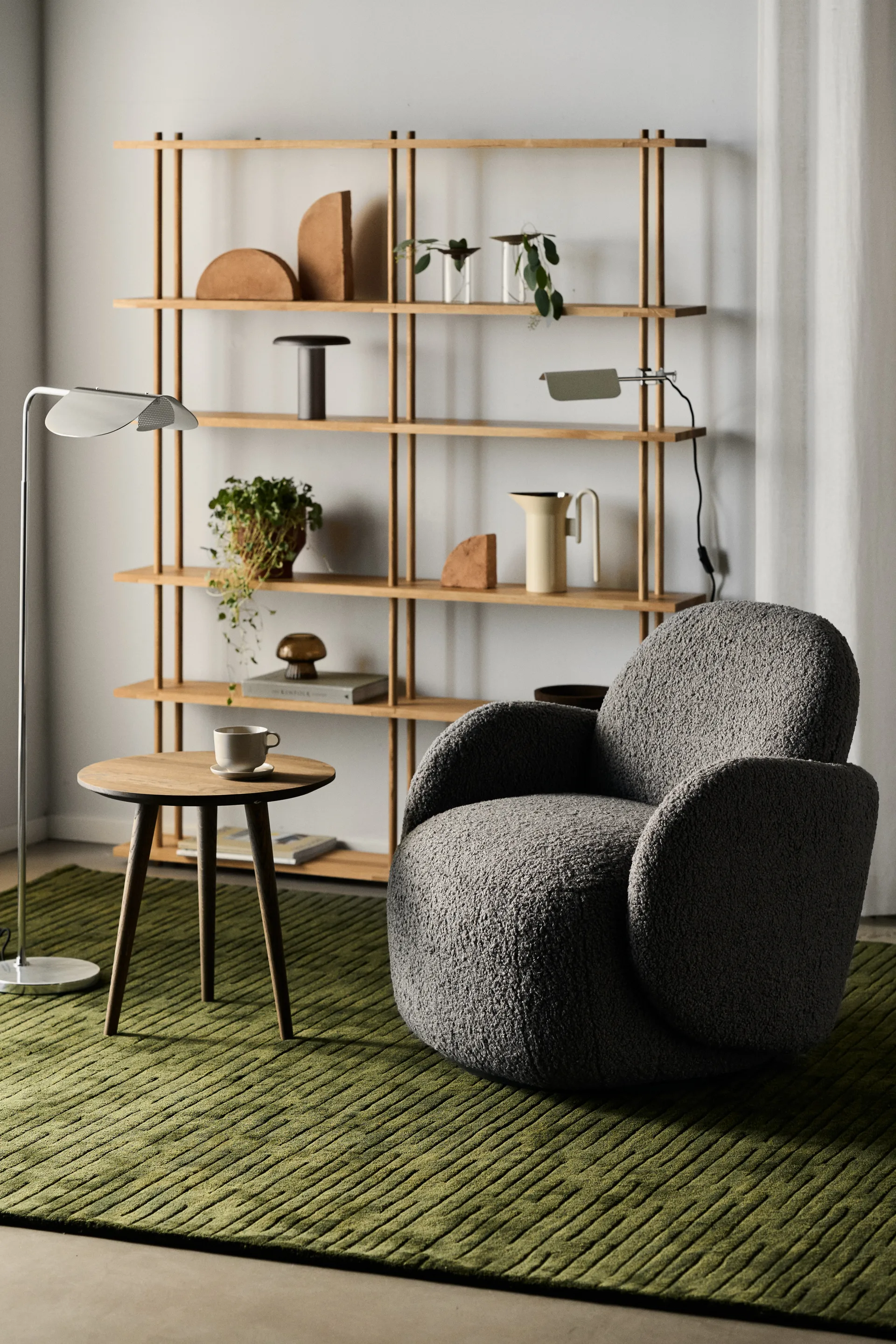 Mo armchair with swivel function, Glore grey 1898
