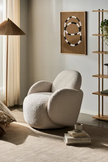 Mo armchair with swivel function - Glore White 1243 - 1898