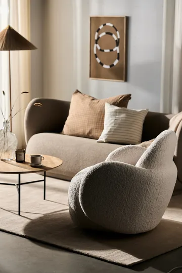 Mo armchair with swivel function - Glore White 1243 - 1898