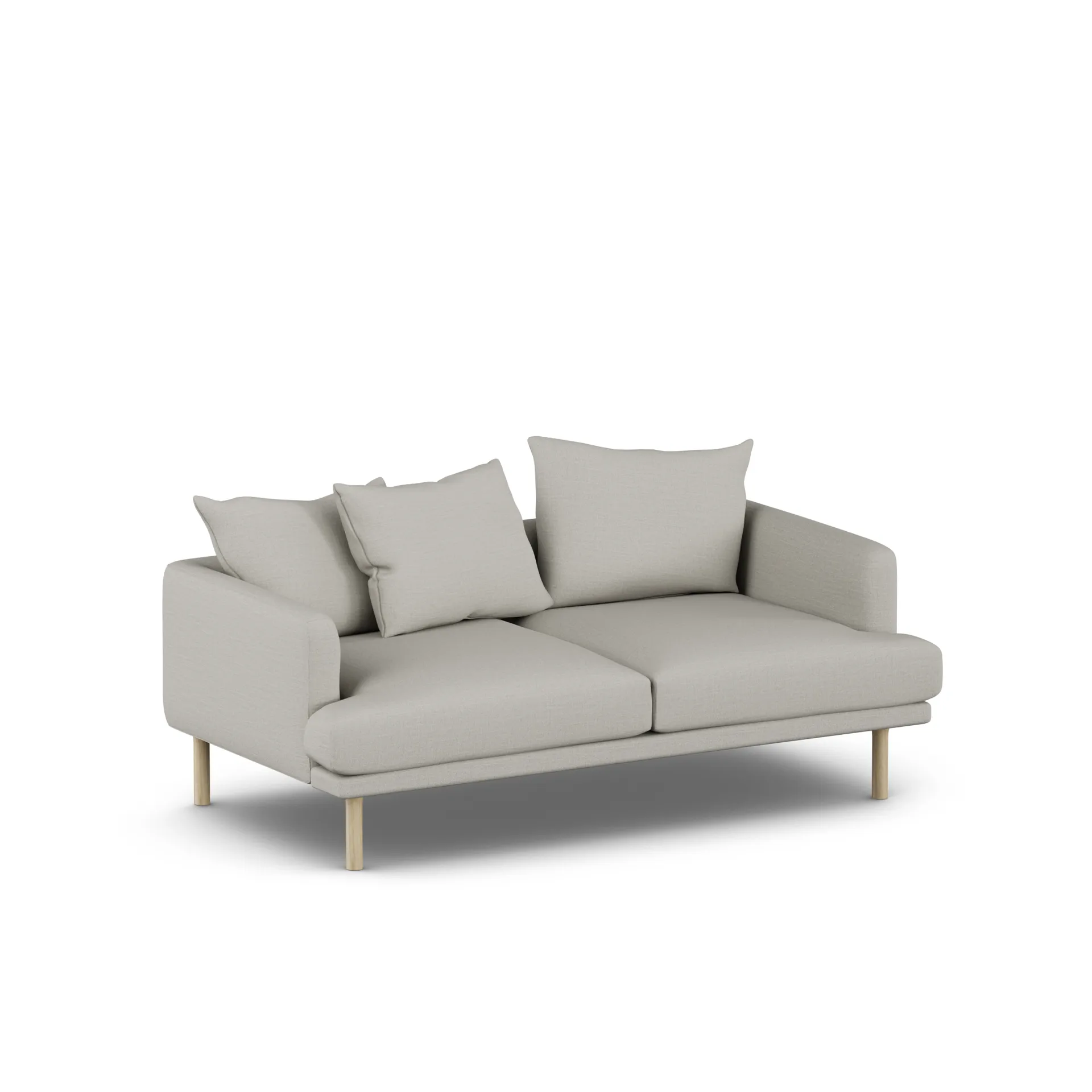 Sjövik sofa, Same Grey 6673-white-oiled oak, 2,5-seater 1898