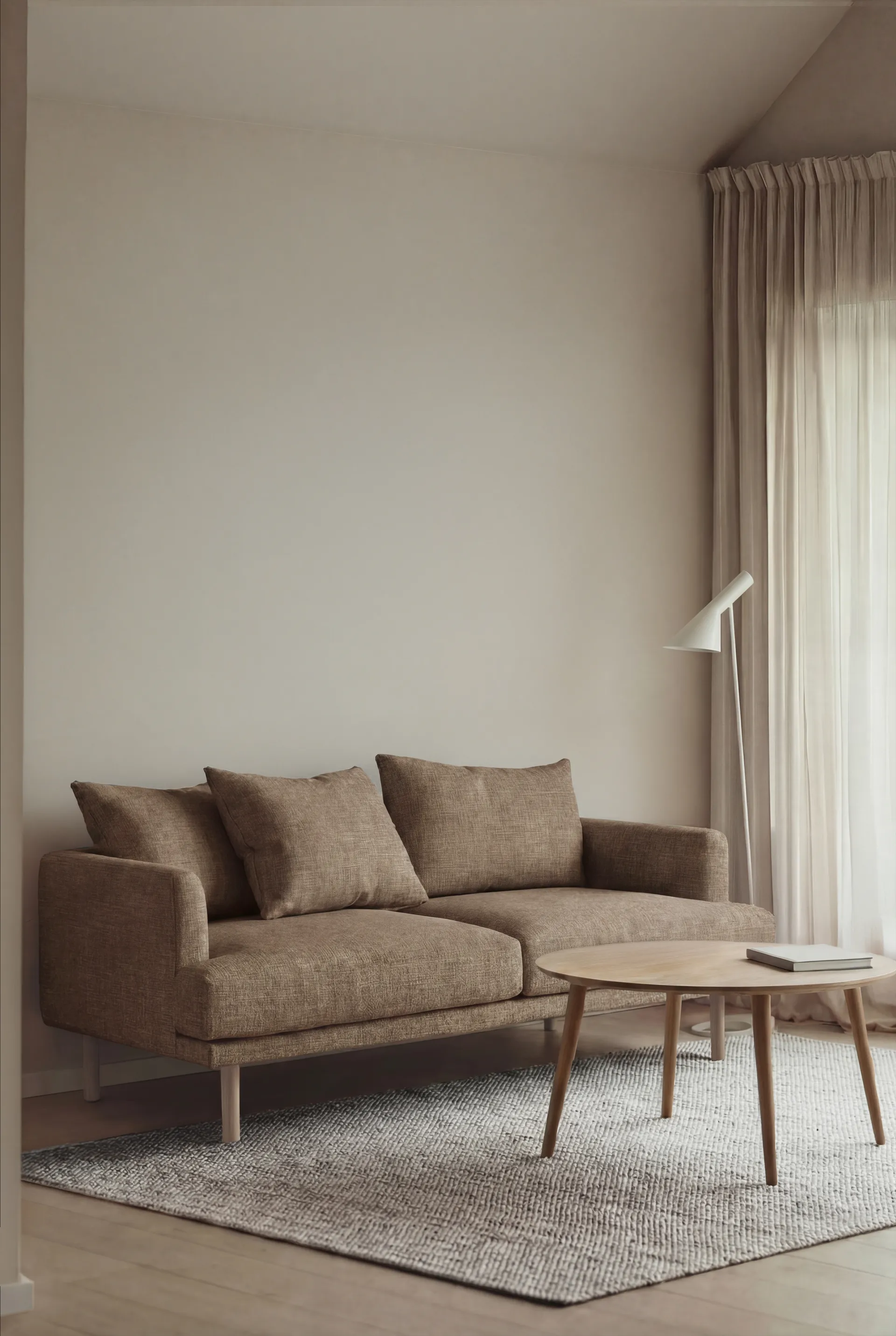 Sjövik sofa, Same Mole 6674-white-oiled oak, 2,5-seater 1898