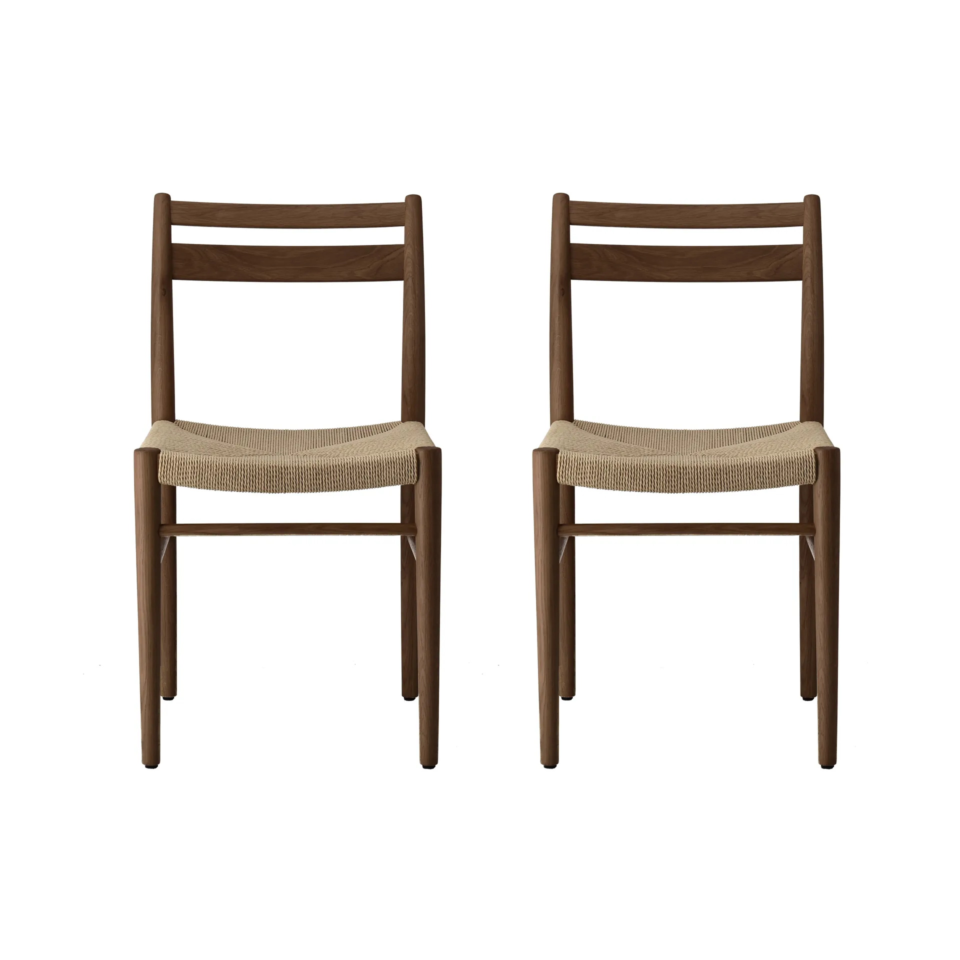 Smoked lacquered oak-natural woven, 2-pack,  1898
