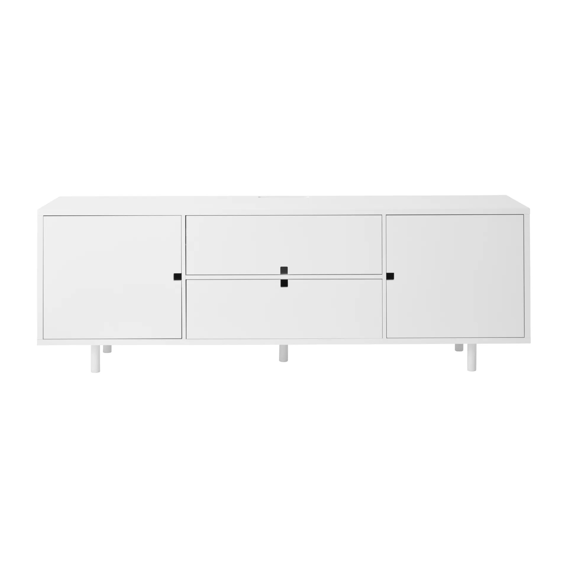 Square media bench, White 1898