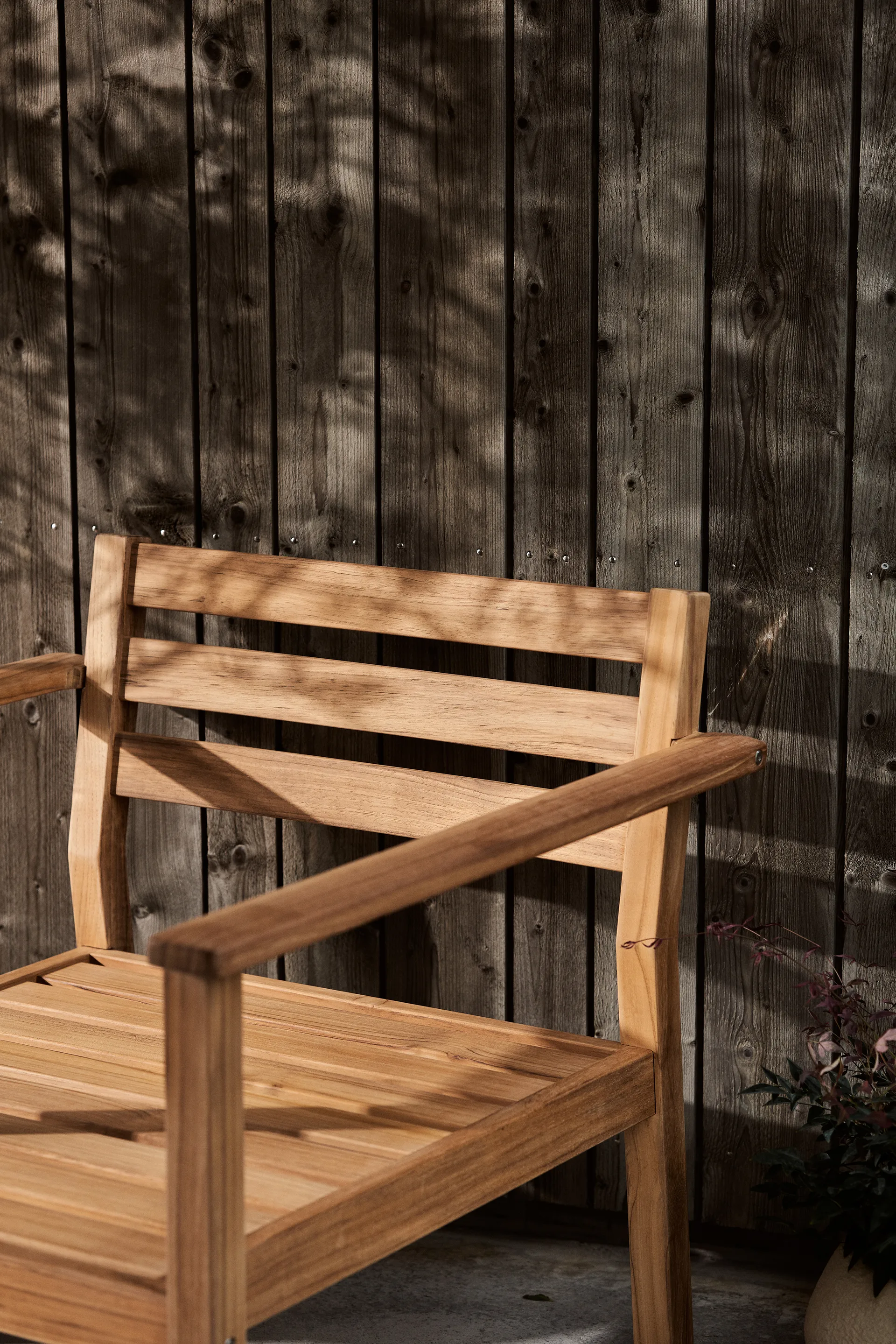 Stockaryd lounge armchair teak/dark grey,  1898