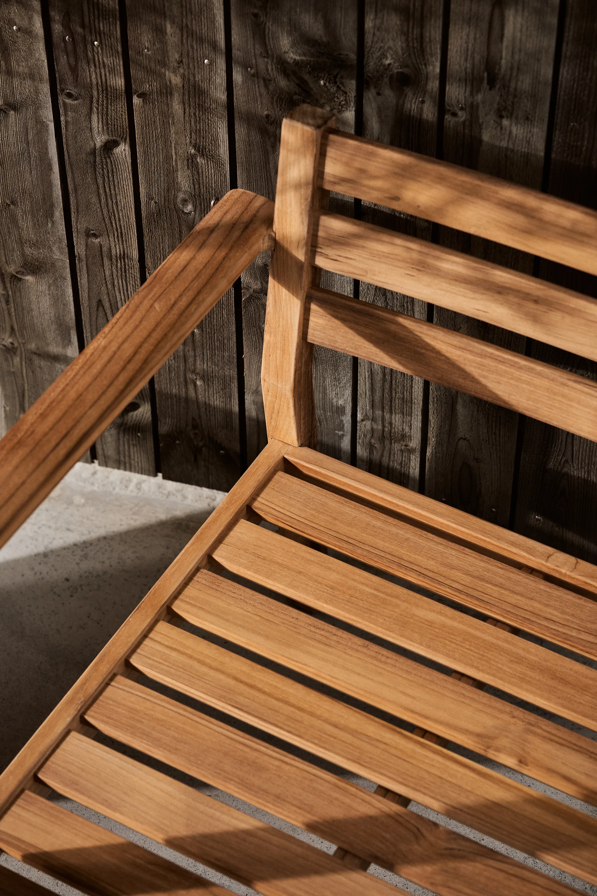 Stockaryd lounge armchair teak/dark grey,  1898