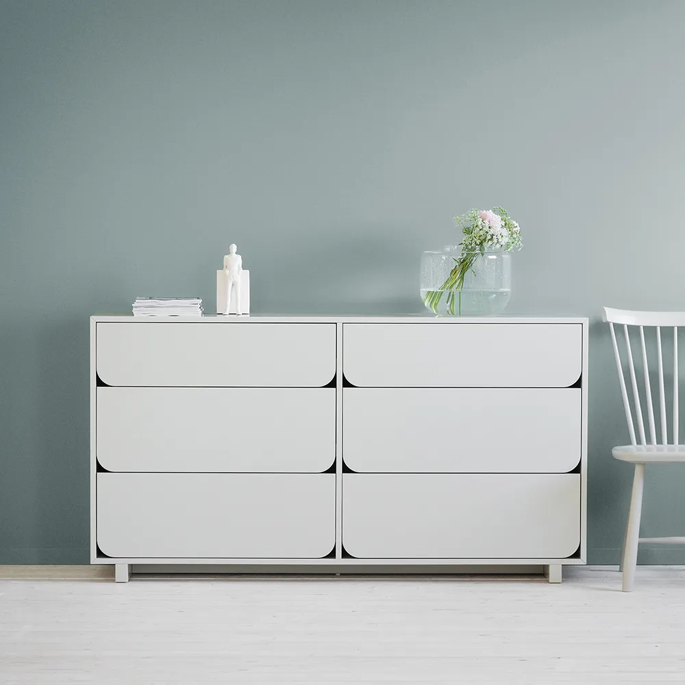 Vidja Dubbel chest of draws, White lacq. 6 box 1898