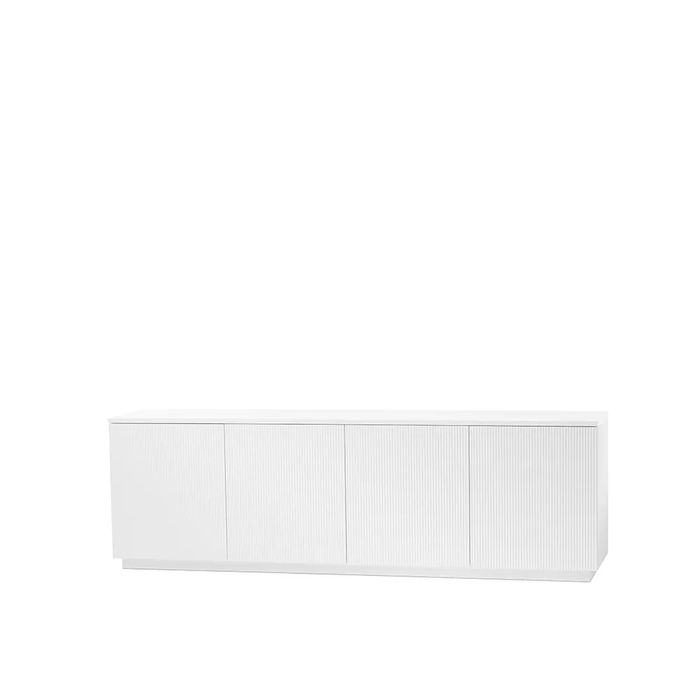 Beam side table, White lacquer, white base A2
