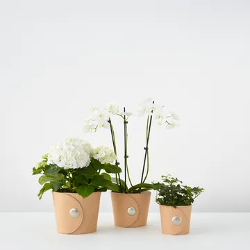 Hug flower pot - Light brown, h.12 cm Ø14 cm - A2