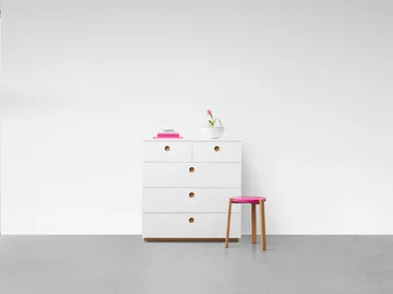 Keep high chest of drawers - White-oiled oak, 95x98x40 cm - A2