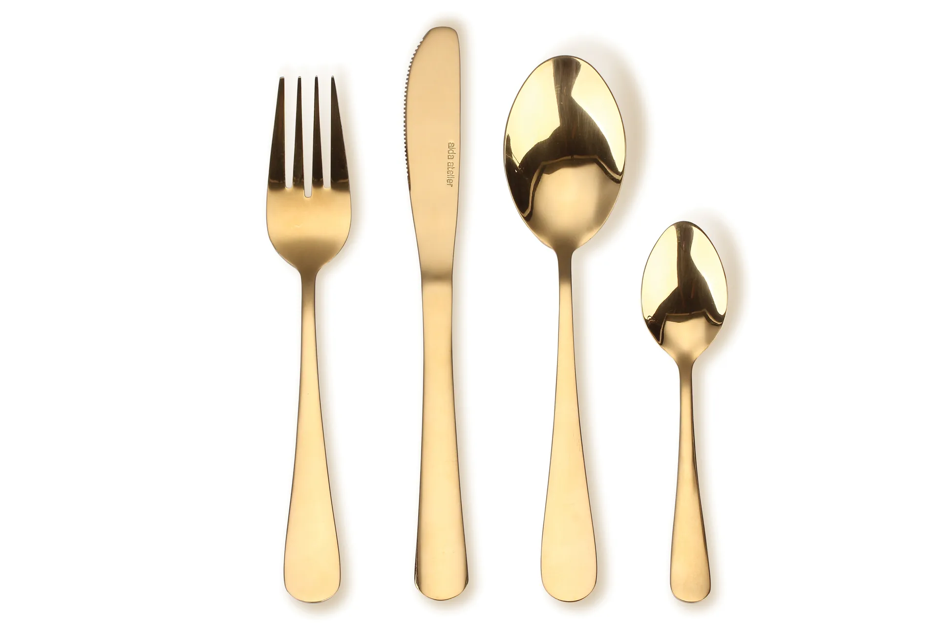 Atelier cutlery set, 16 parts gold Aida