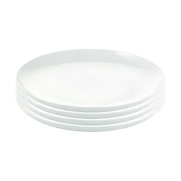 Atelier matte plate Ø25 cm 4-pack
 - Superwhite - Aida