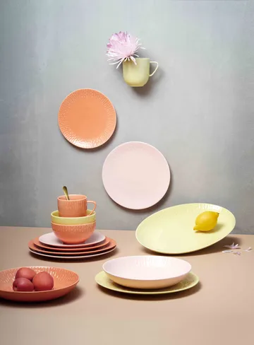 Confetti oval platter - Lemon, 25.5x36 cm - Aida