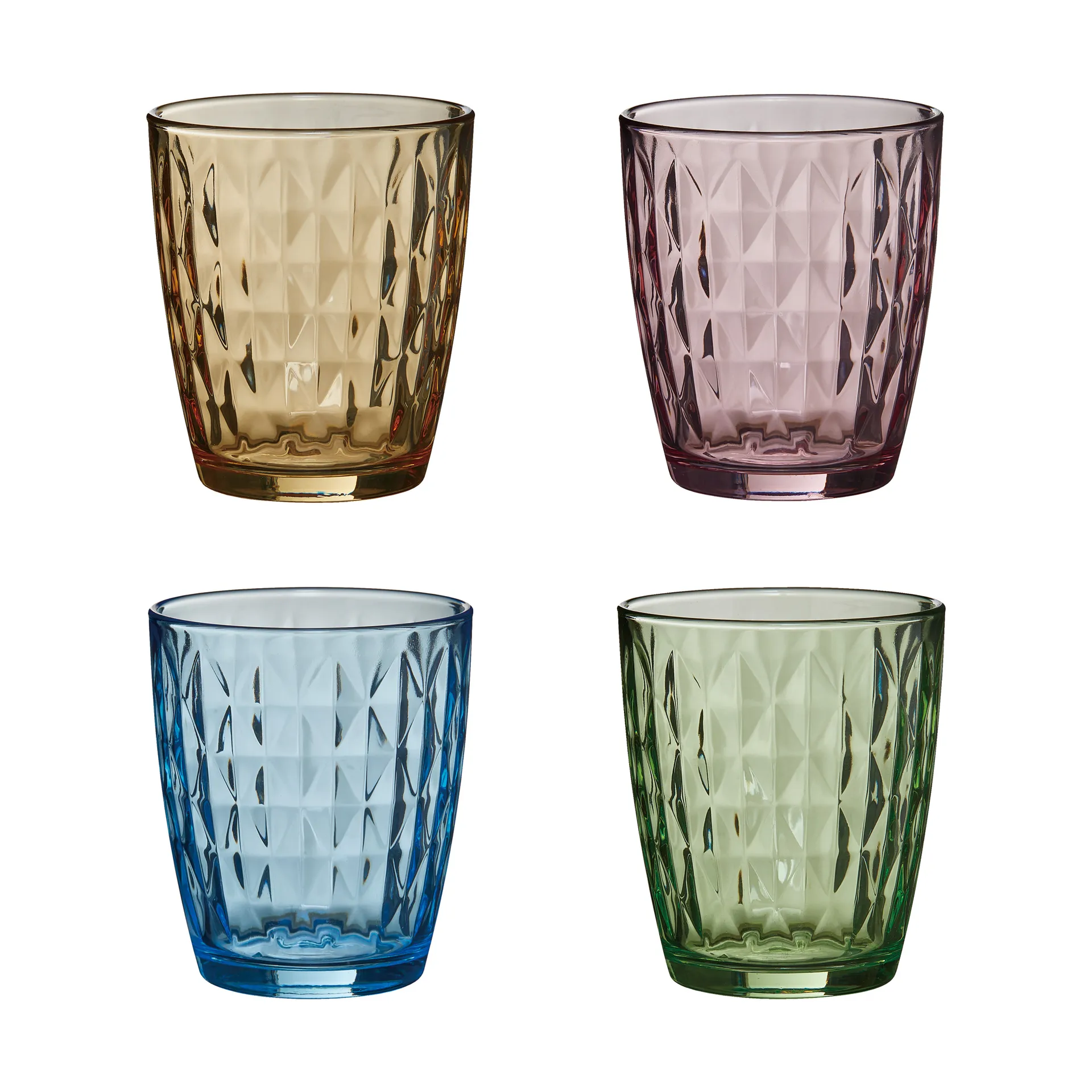 Mosaic drinking glass 34 cl 4-pack, Multi Aida