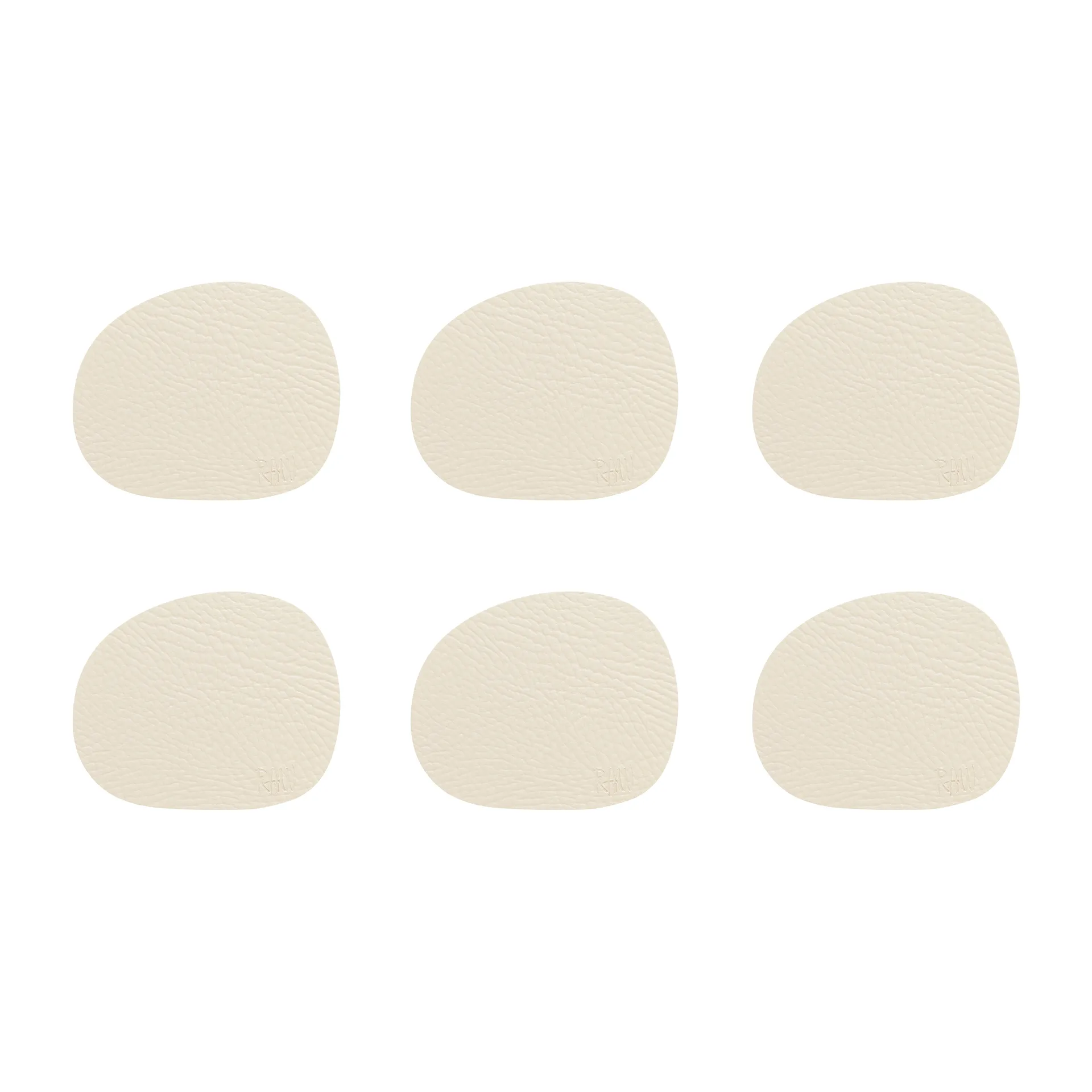Raw coaster leather 6-pack, Wam nude (beige) Aida