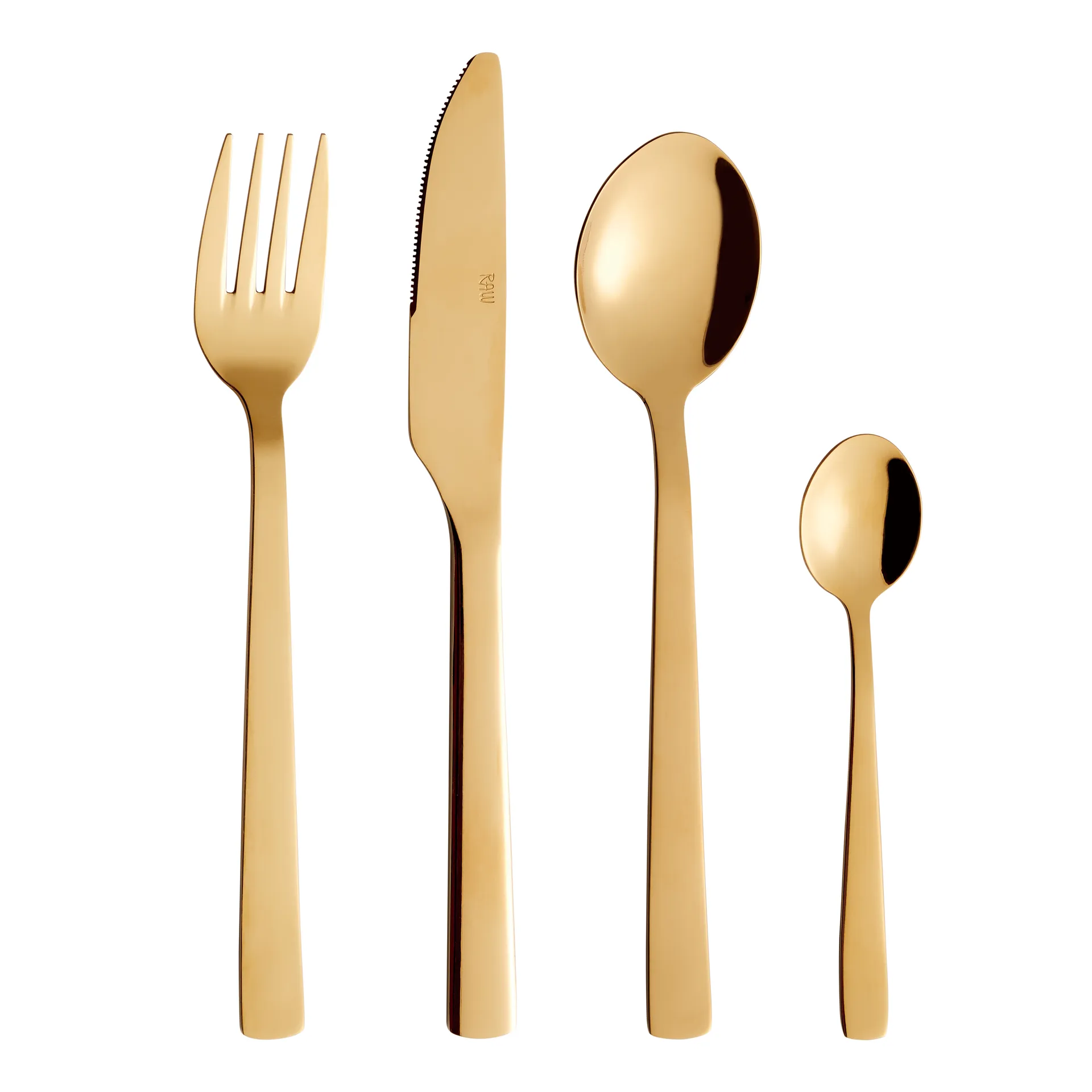 Raw cutlery 24 pieces, Gold Aida