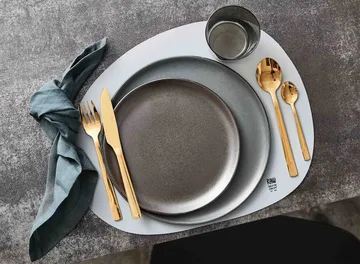 Raw dinner fork 4-pack - Gold - Aida