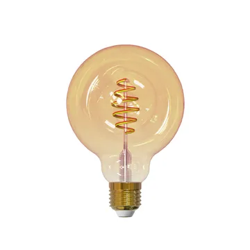 Airam Smart Home Filament LED-globe light source - Amber, 95mm, spiral e27, 6w - Airam