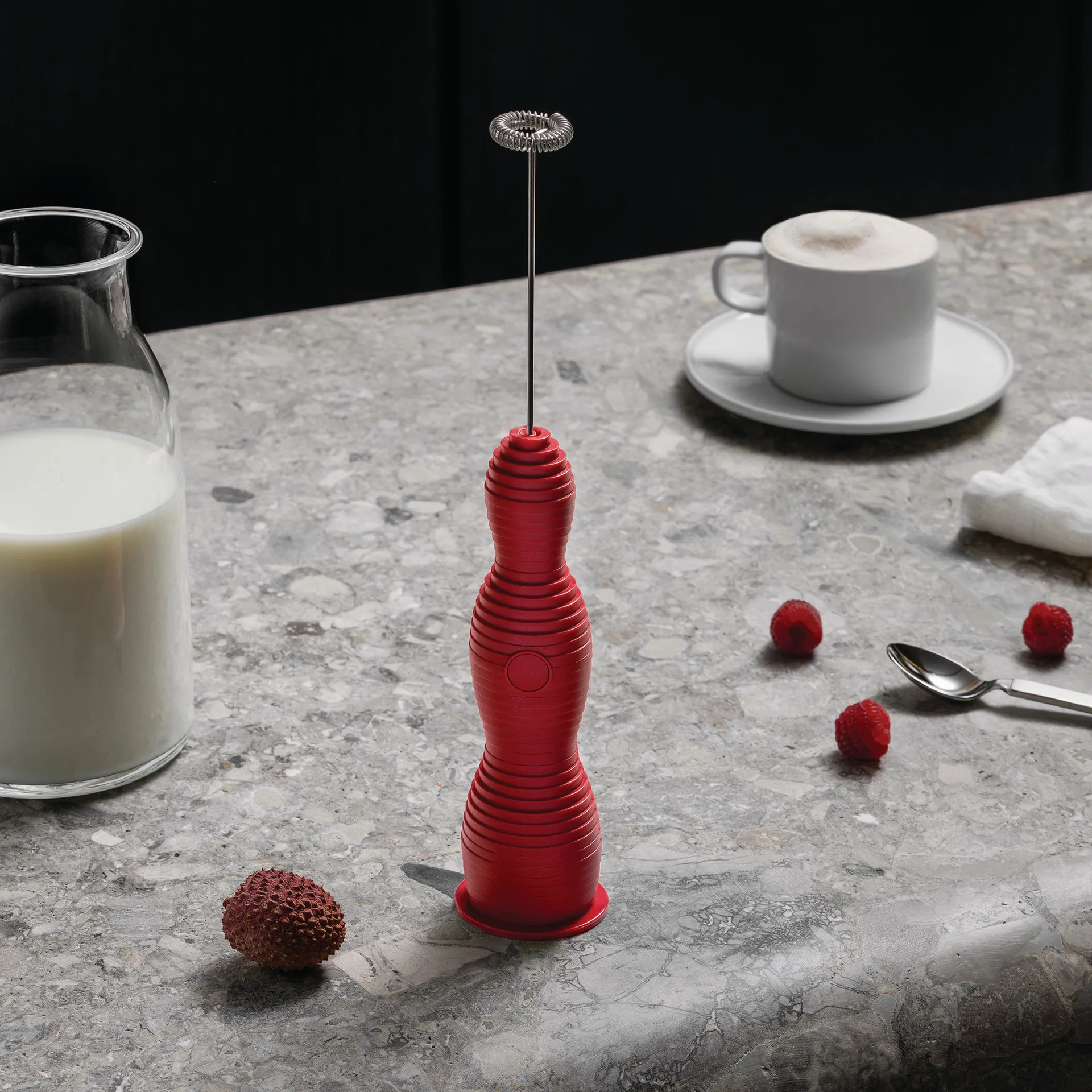Pulcina milk frother 27.5 cm, Red Alessi