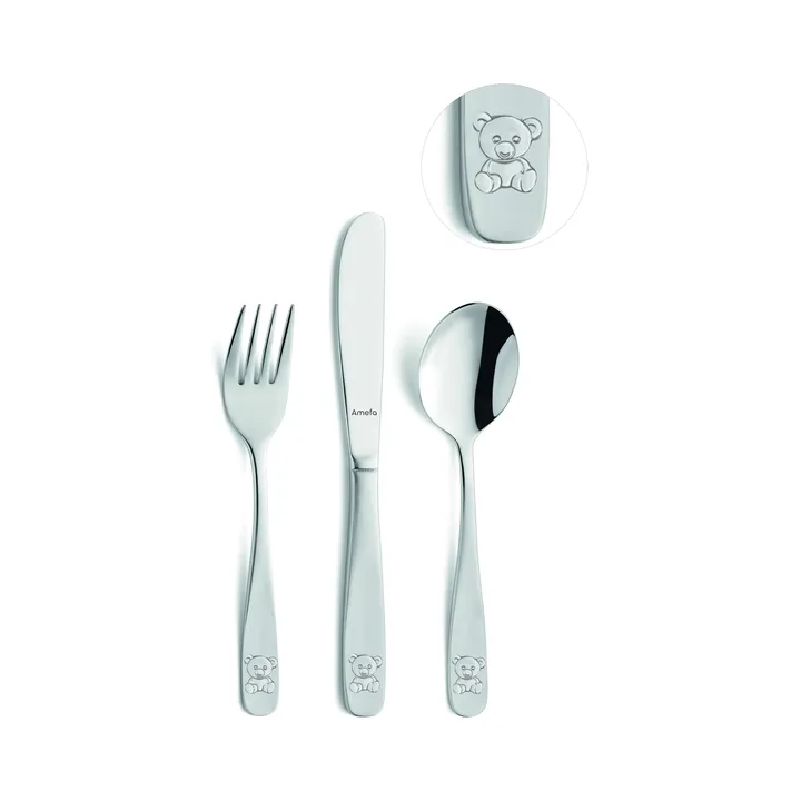 Bear children's cutlery 3 pieces - Stainless steel - Amefa