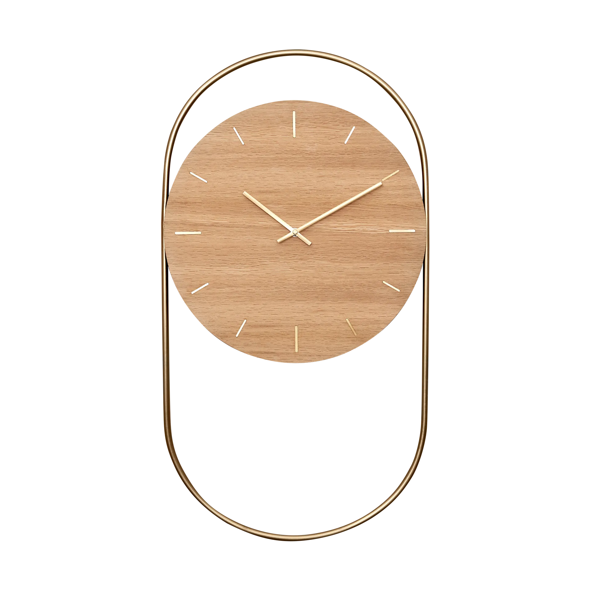 A-Wall wall clock 41x76 cm, Oak-brass Andersen Furniture