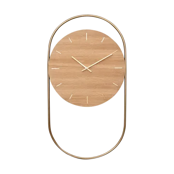 A-Wall wall clock 41x76 cm - Oak-brass - Andersen Furniture