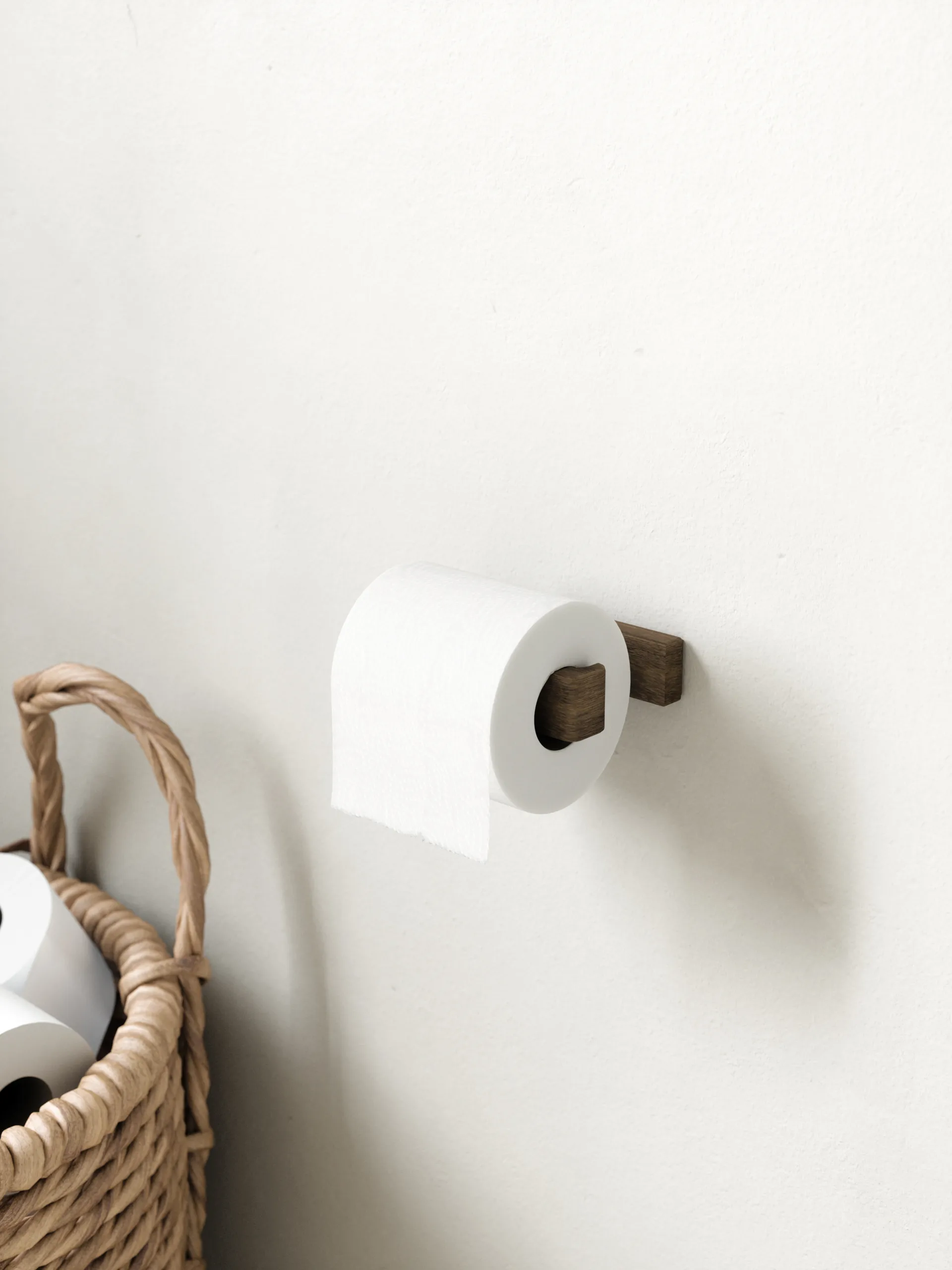 Andersen toilet paper holder, Dark Stain Matt Lacquer Ash Andersen Furniture