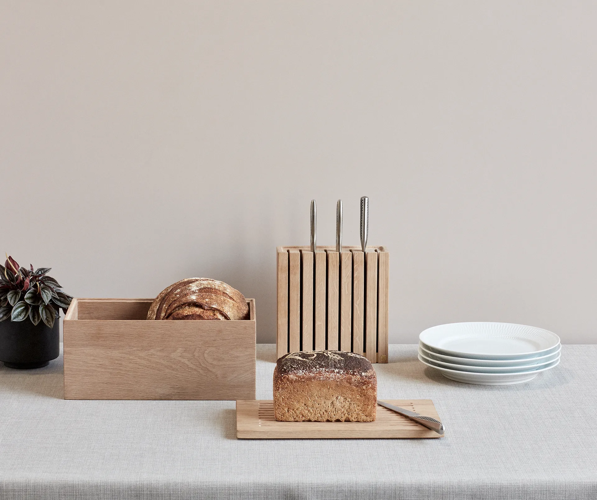 Gourmet wood box 35x20x16,5 cm, Oak Andersen Furniture
