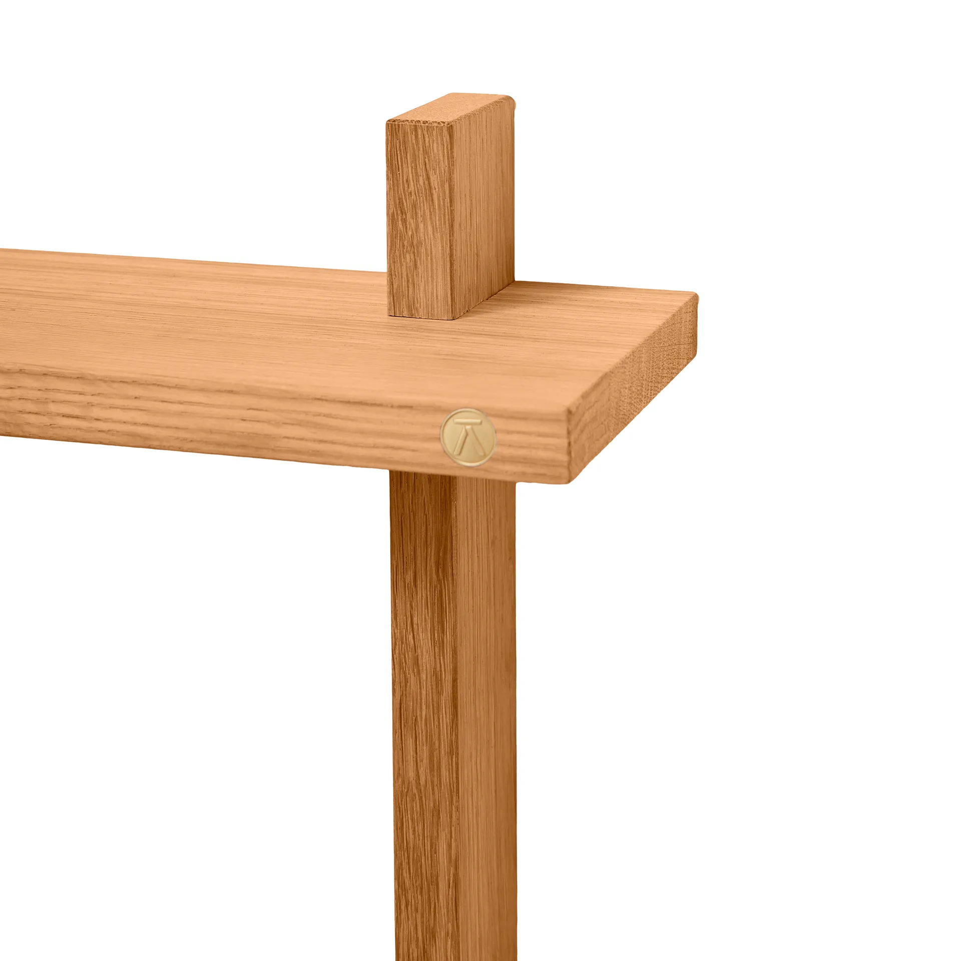 Treat double wall shelf, Oiled Natural Oak, 34x12x34 cm Andersen Furniture