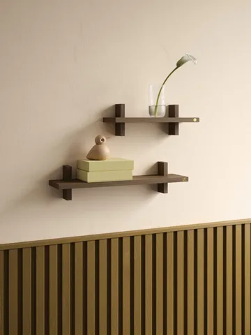 Treat wall shelf single - Smoked Oiled Oak, 50x12x11.2 cm - Andersen Furniture