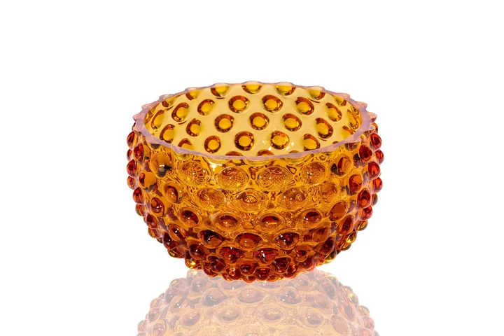 Hobnail Tapas bowl 11.5 cm - Amber - Anna Von Lipa