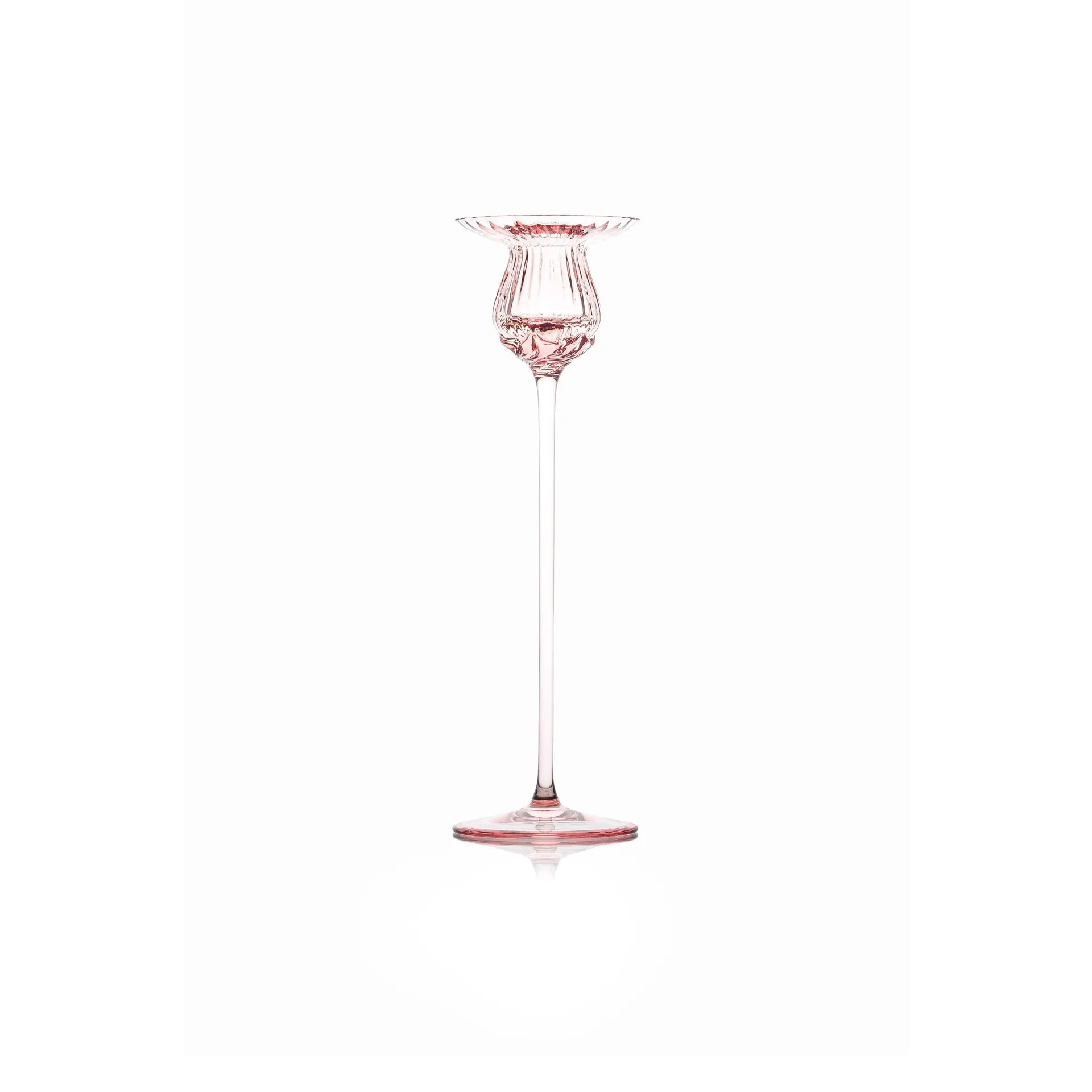 Tulipán candlestick 25 cm, Pink Anna Von Lipa