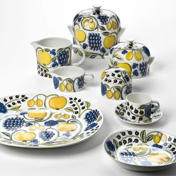 Paratiisi box with lid - white-multi coloured - Arabia