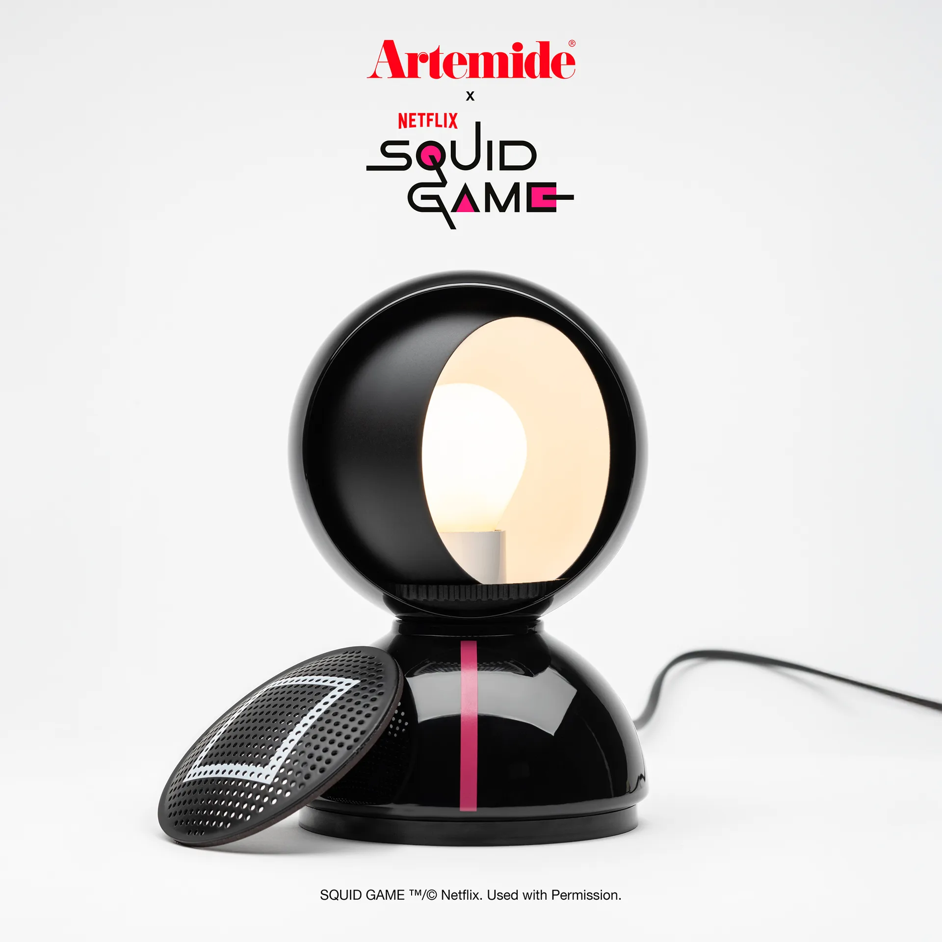 Eclisse x Squid Game table lamp Special Edition, Guard black Artemide
