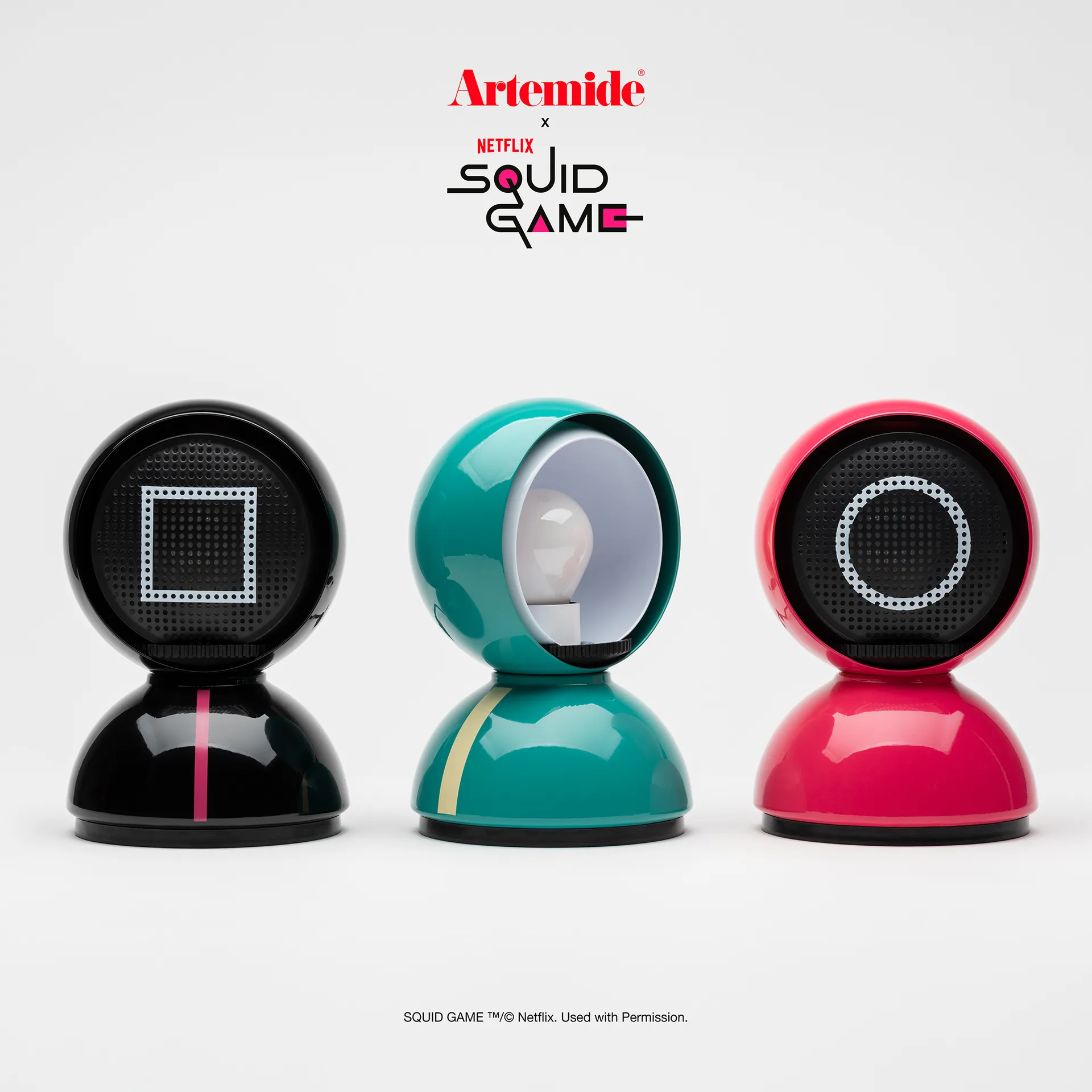 Eclisse x Squid Game table lamp Special Edition, Player Artemide
