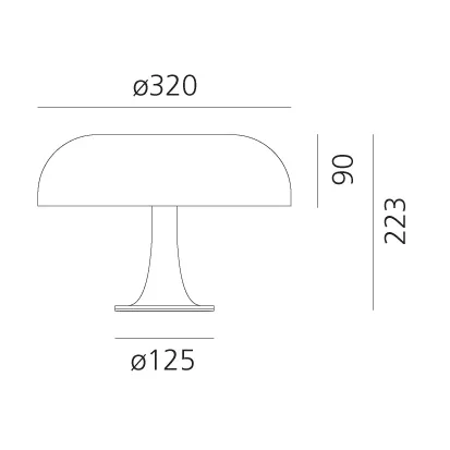 Nessino table lamp, Ruby red Artemide