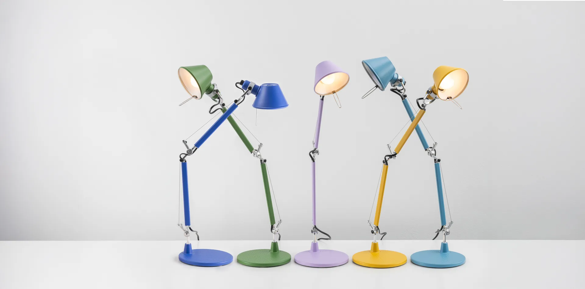 Tolomeo micro table lamp, Light blue Artemide