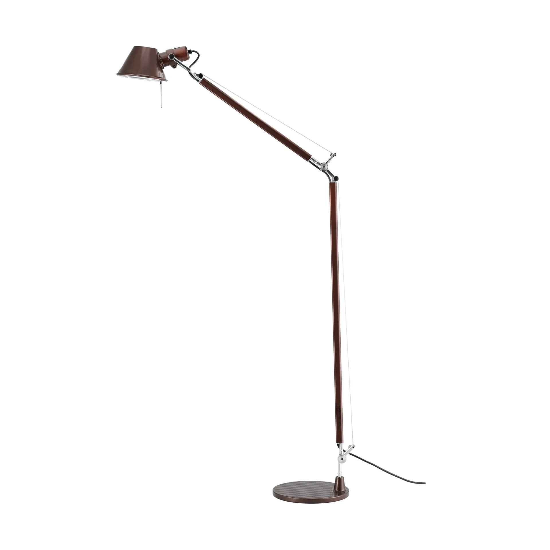 Tolomeo Reading floor lamp E27 special edition - Brown metallic,  Artemide